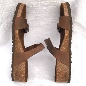 bio-gold | Shoes | Biogold Buckle Strap Cork Wedge Sandals Sz 37 | Poshmark